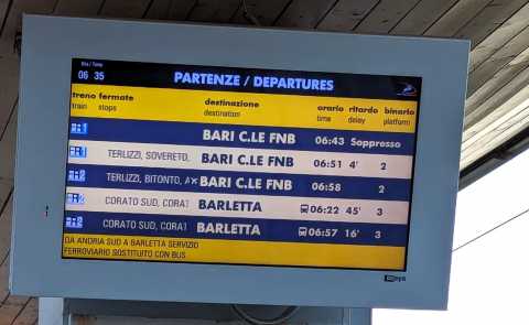 Le Ferrovie Bari Nord e il cronico ritardo dei treni. L'azienda: Colpa dei passaggi a livello